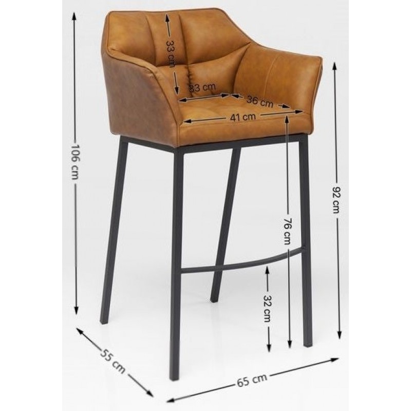 Bar Stool Thinktank Quattro Brown